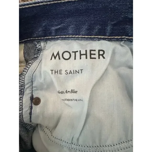 Mother Jeans The Saint Dark Wash 28 Revolve USA - Picture 5 of 8